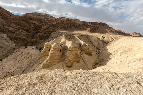 Qumran caves, where the Dead Sea Scrolls were discovered